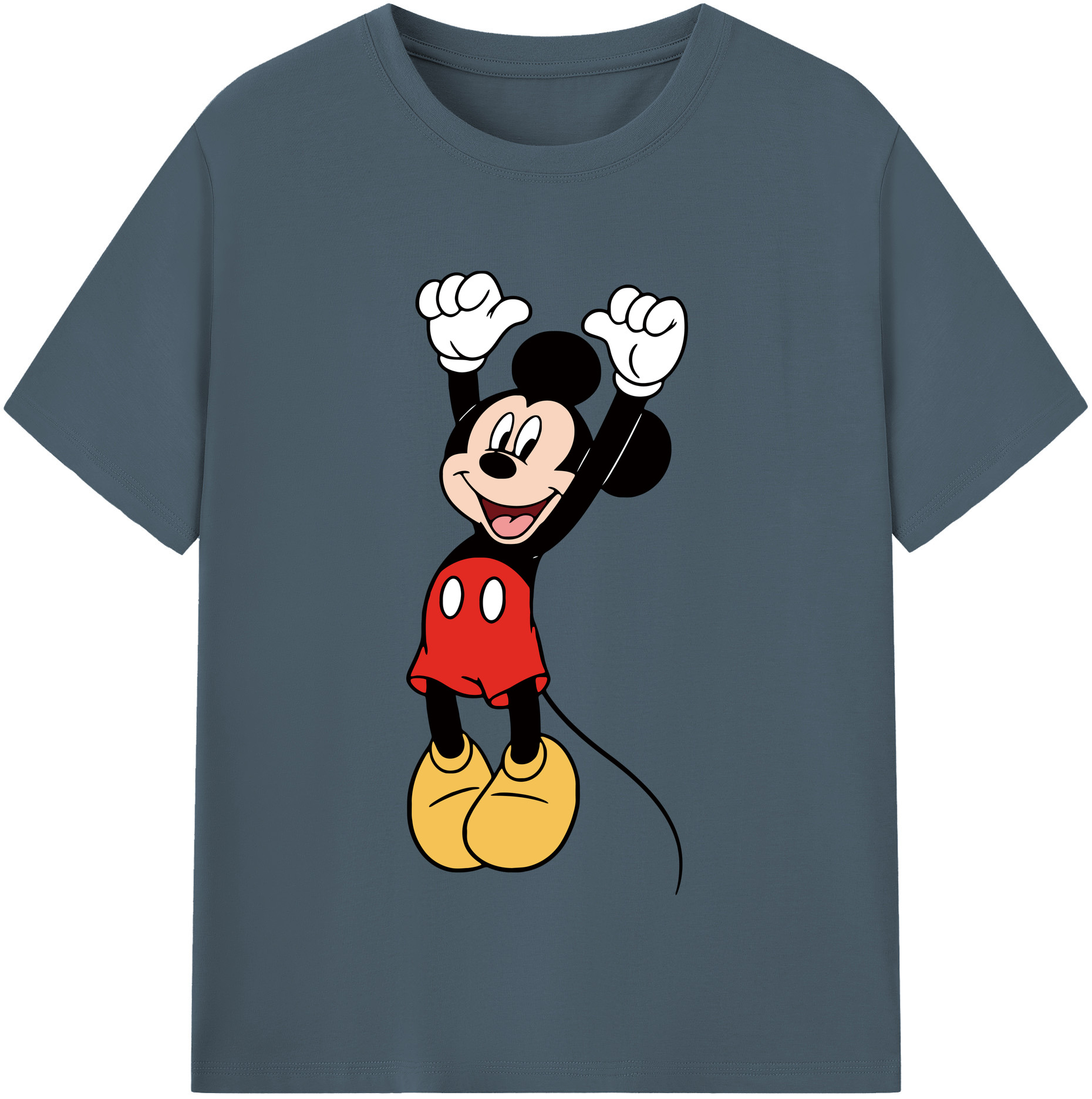 （画像用） ミッキーマウス Mickey Mouse 綿100％半袖Tシャツ（フロントプリント）